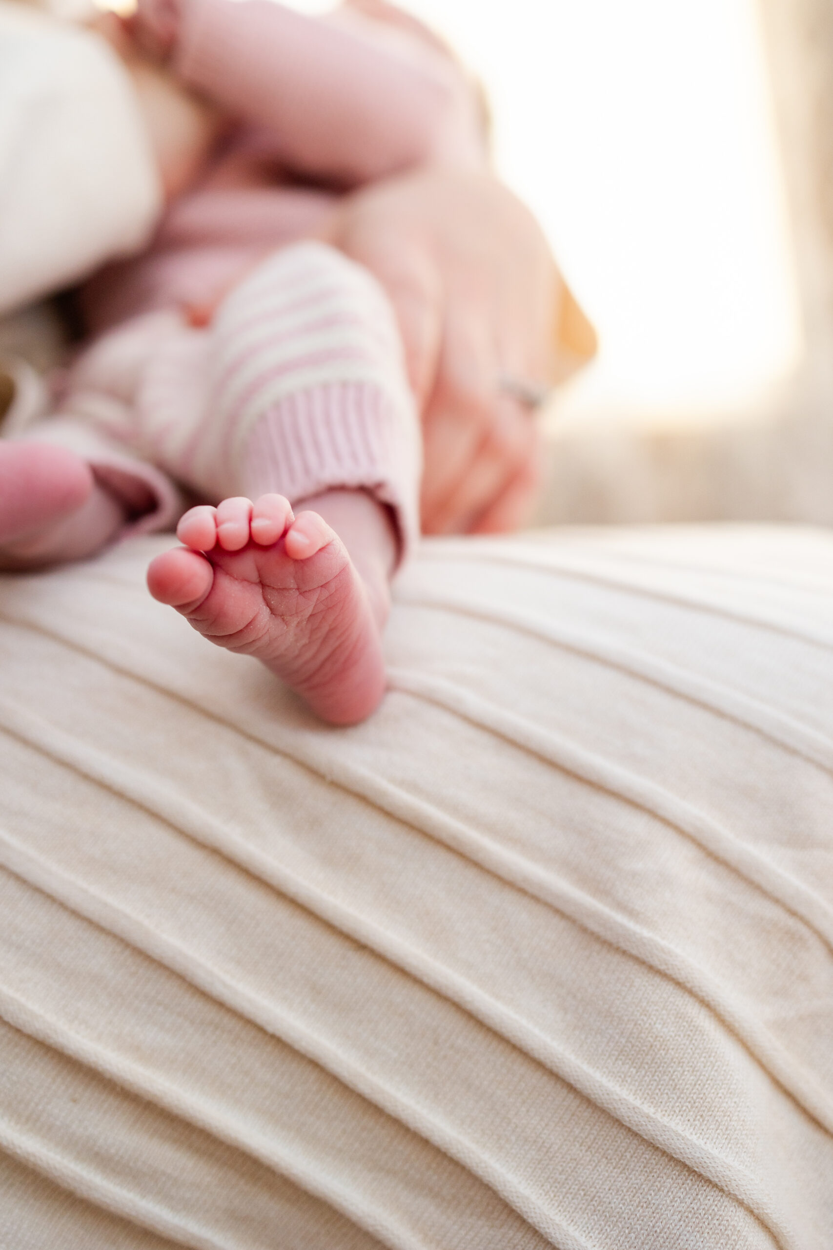 Close up of baby's foot.