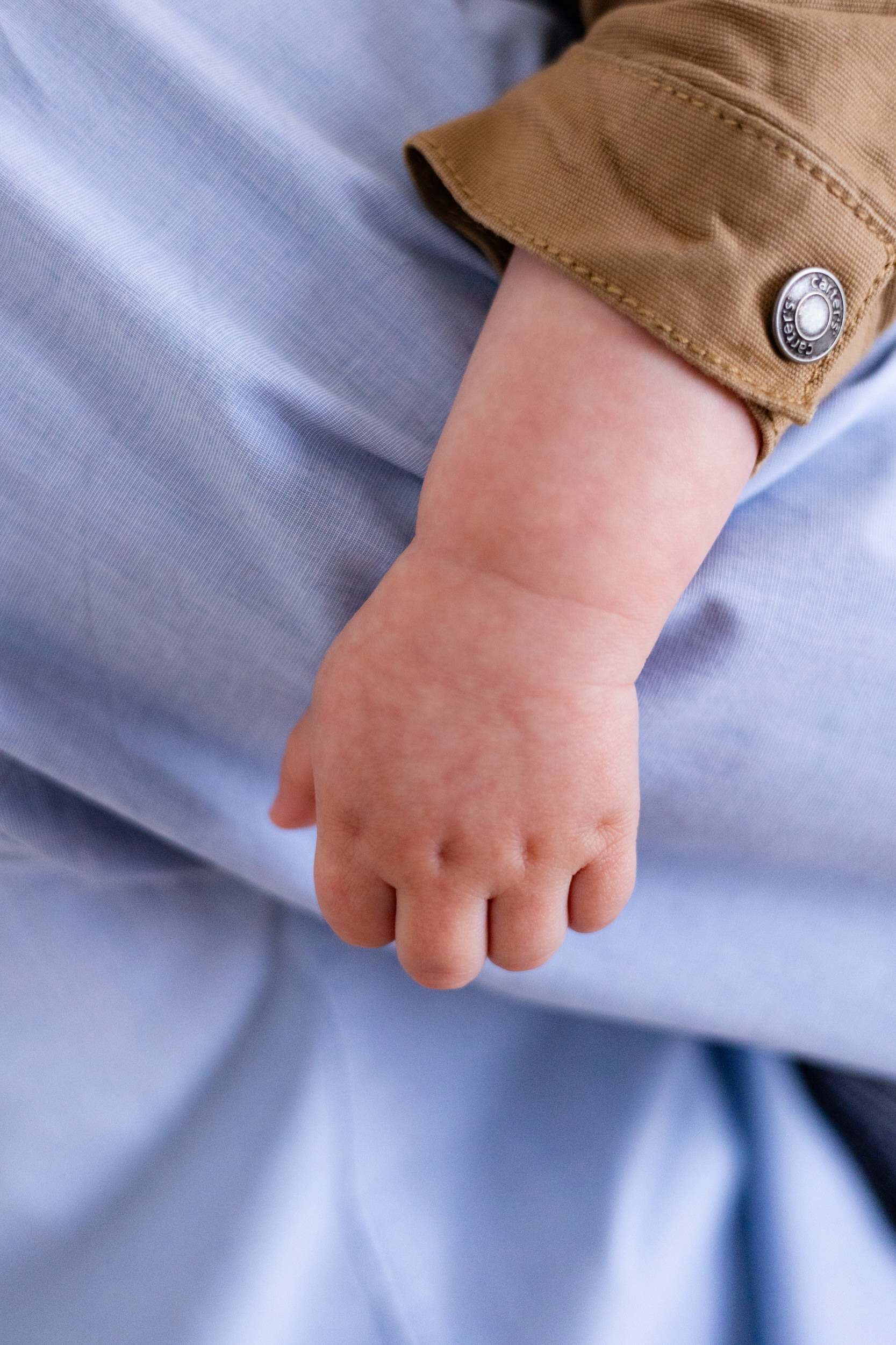 Close-up of a baby's hand.